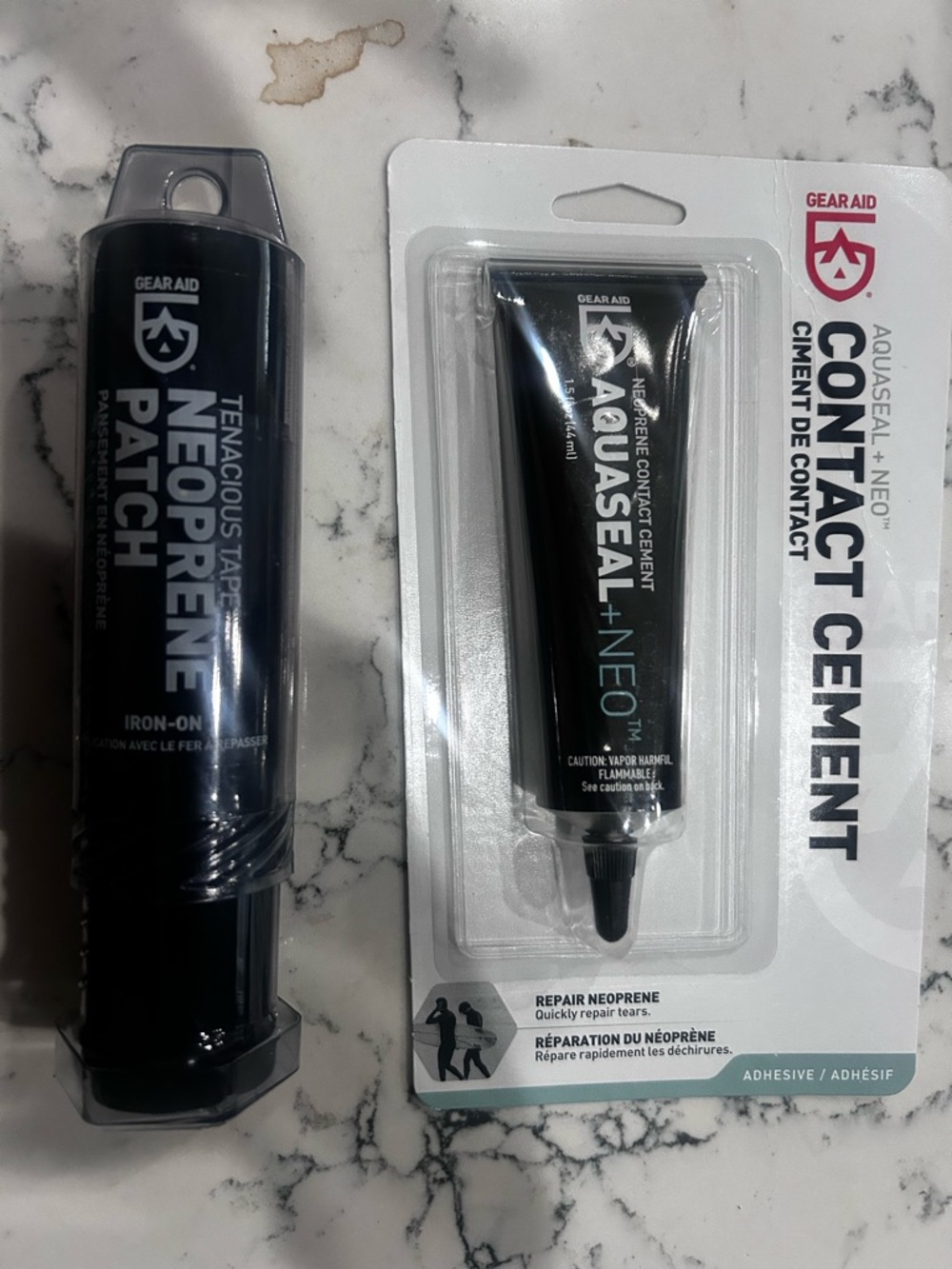Aquaseal + NEO Contact Cement & Neoprene Patch - Black